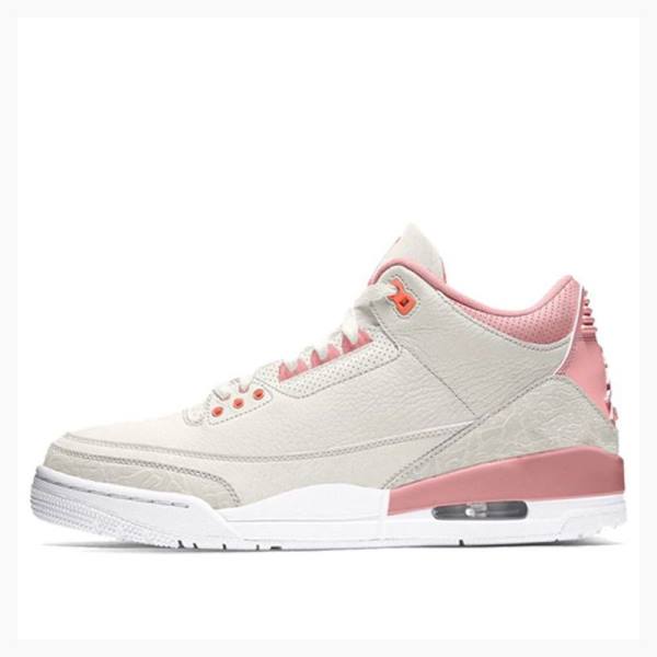 Nike Retro Rust Pink Basketskor Air Jordan 3 Dam Rosa Grå | JD-021SA