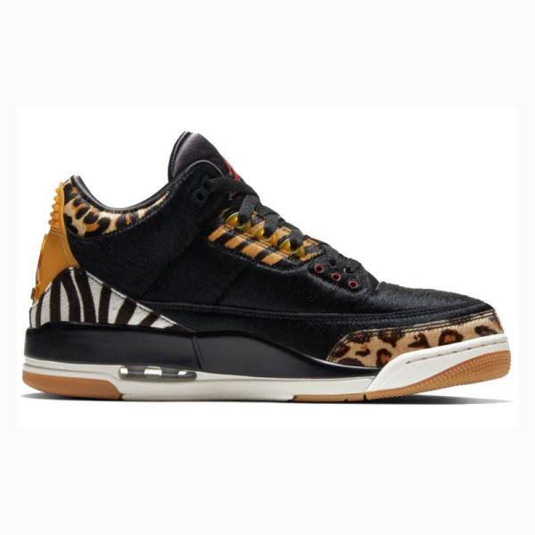 Nike Retro SE Animal Pack Basketskor Air Jordan 3 Herr Svarta Bruna | JD-068RN