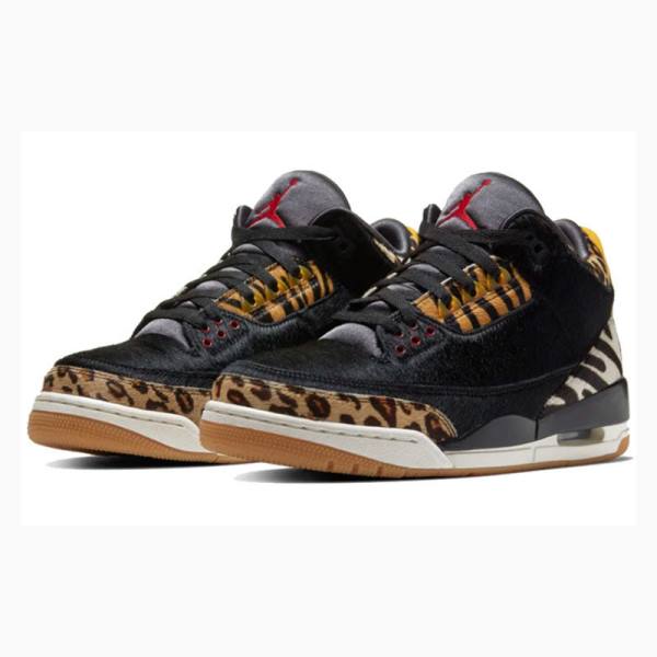 Nike Retro SE Animal Pack Basketskor Air Jordan 3 Herr Svarta Bruna | JD-068RN