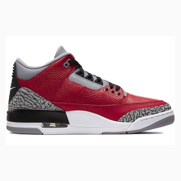 Nike Retro SE CHI - Chicago Basketskor Air Jordan 3 Herr Röda Grå | JD-735AL