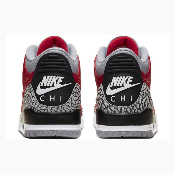 Nike Retro SE CHI - Chicago Basketskor Air Jordan 3 Herr Röda Grå | JD-735AL