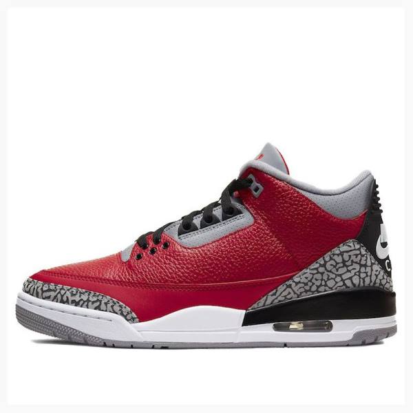 Nike Retro SE CHI - Chicago Basketskor Air Jordan 3 Herr Röda Grå | JD-735AL