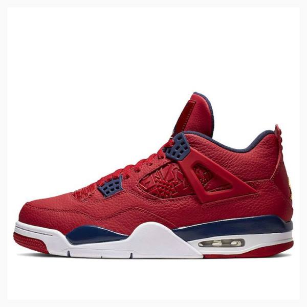 Nike Retro SE FIBA Basketskor Air Jordan 4 Herr Röda Svarta | JD-913KR