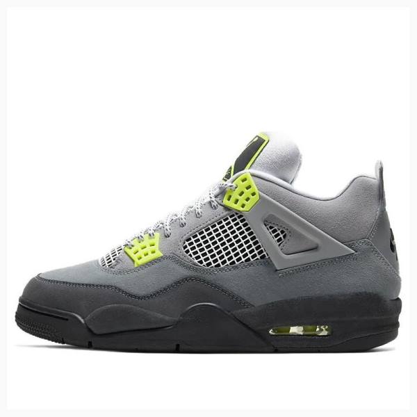 Nike Retro SE \'Neon 95\' Neon Basketskor Air Jordan 4 Herr Grå Gröna | JD-509ER