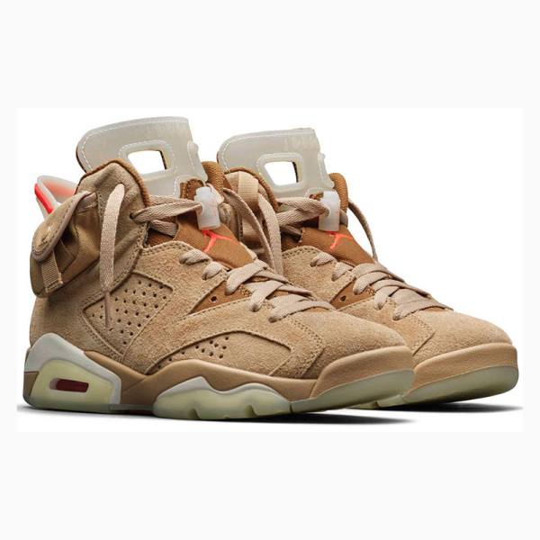 Nike Retro SP Travis Scott British Basketskor Air Jordan 6 Herr Khaki | JD-832DC