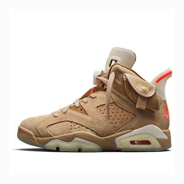 Nike Retro SP Travis Scott British Basketskor Air Jordan 6 Herr Khaki | JD-832DC