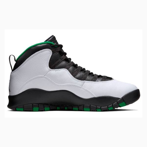 Nike Retro Seattle Basketskor Air Jordan 10 Herr Gröna Svarta Vita | JD-250RT