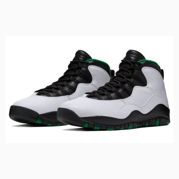 Nike Retro Seattle Basketskor Air Jordan 10 Herr Gröna Svarta Vita | JD-250RT