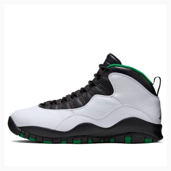 Nike Retro Seattle Basketskor Air Jordan 10 Herr Gröna Svarta Vita | JD-250RT