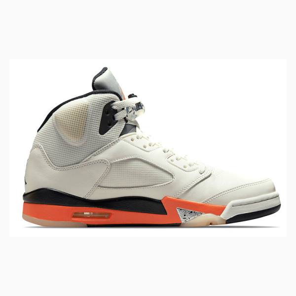 Nike Retro Shattered Backboard Basketskor Air Jordan 5 Herr Vita Orange | JD-876GP