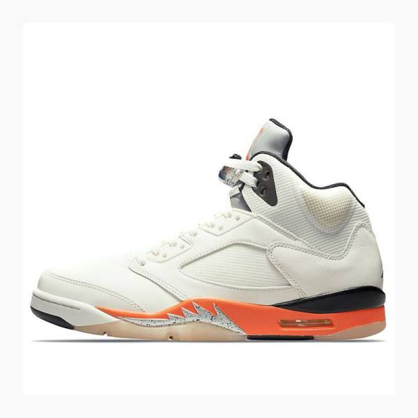 Nike Retro Shattered Backboard Basketskor Air Jordan 5 Herr Vita Orange | JD-876GP