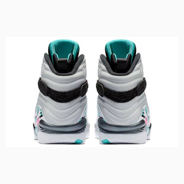 Nike Retro South Beach Basketskor Air Jordan 8 Herr Vita Lila Blå | JD-047MK