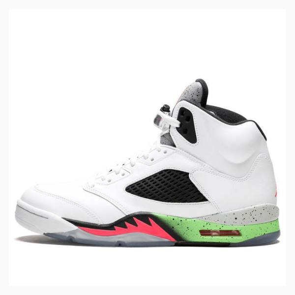 Nike Retro Space Jam Basketskor Air Jordan 5 Herr Vita Röda Gröna | JD-035MZ