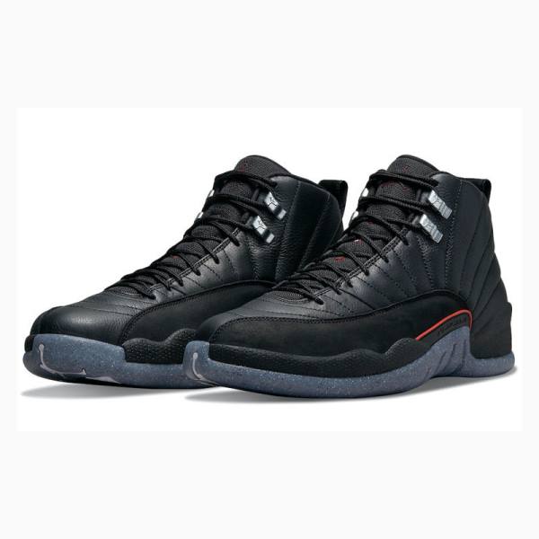 Nike Retro Utility Grind Basketskor Air Jordan 12 Herr Svarta | JD-789BW