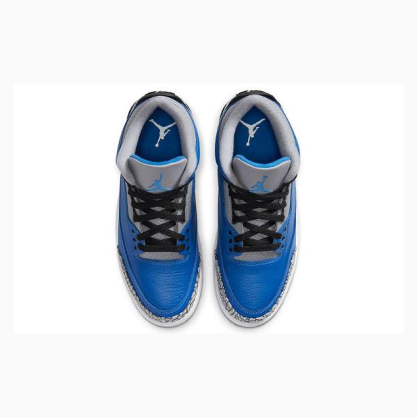 Nike Retro Varsity Royal Basketskor Air Jordan 3 Herr Blå Grå | JD-351ID