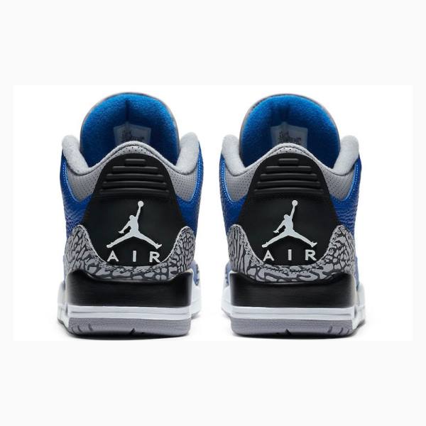 Nike Retro Varsity Royal Basketskor Air Jordan 3 Herr Blå Grå | JD-351ID