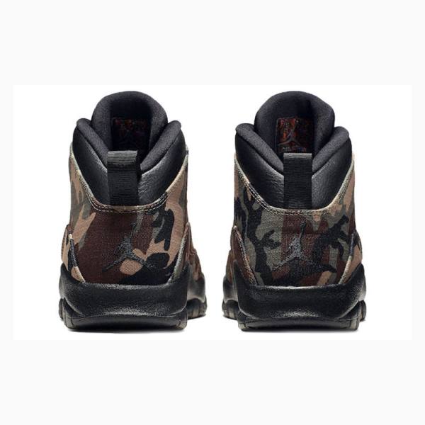 Nike Retro Woodland Camo Basketskor Air Jordan 10 Herr Bruna Gröna | JD-346RP