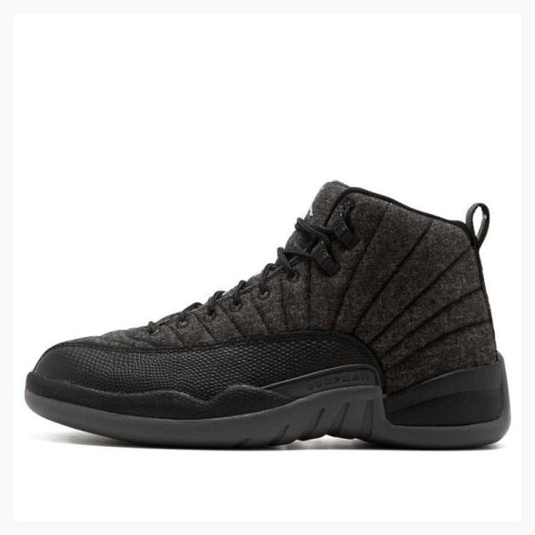 Nike Retro Wool Basketskor Air Jordan 12 Herr Svarta | JD-982TI