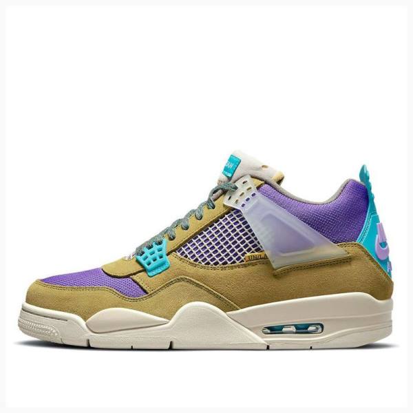 Nike X Union LA \'Desert Moss\' 30 Basketskor Air Jordan 4 Herr Bruna Lila Blå | JD-180MG