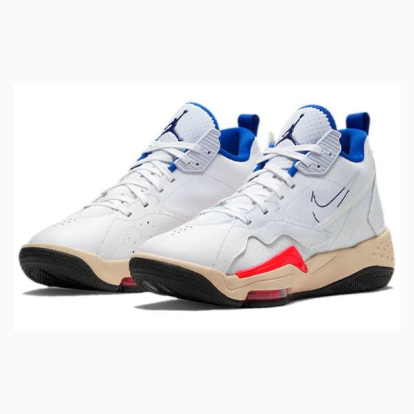 Nike Zoom 92 Ultramarine Basketskor Air Jordan Dam Vita Blå Röda | JD-874YN