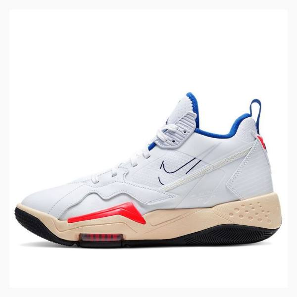 Nike Zoom 92 Ultramarine Basketskor Air Jordan Dam Vita Blå Röda | JD-874YN