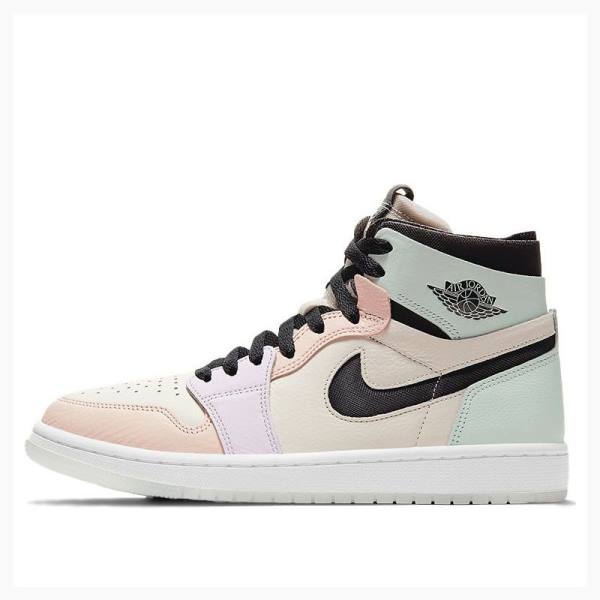 Nike Zoom Air CMFT Light Violet Basketskor Air Jordan 1 Dam Svarta Rosa | JD-458ZH