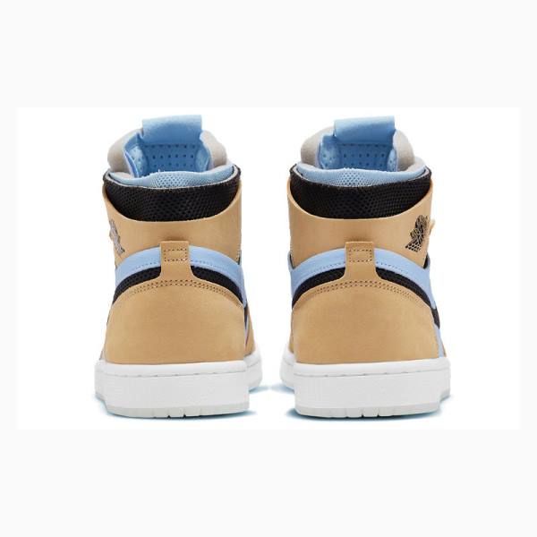 Nike Zoom Air CMFT 'Sesame' Basketskor Air Jordan 1 Dam Blå Beige | JD-172HV