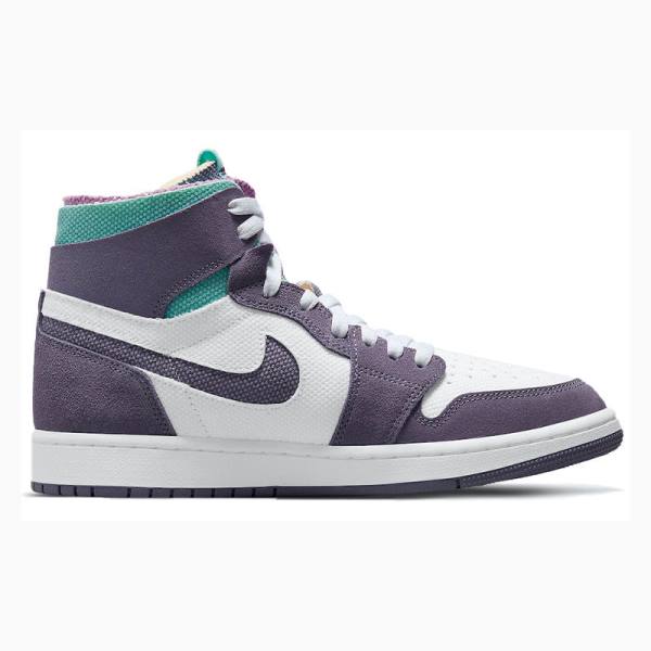 Nike Zoom Bekvämlighet Tropical Twist Basketskor Air Jordan 1 Herr Vita Lila | JD-318MF