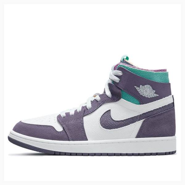 Nike Zoom Bekvämlighet Tropical Twist Basketskor Air Jordan 1 Herr Vita Lila | JD-318MF